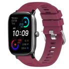 For Amazfit GTS 2 Mini 20mm Solid Color Soft Silicone Watch Band(Burgundy) - 1