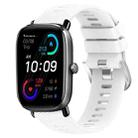 For Amazfit GTS 2 20mm Solid Color Soft Silicone Watch Band(White) - 1