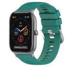 For Amazfit GTS 20mm Solid Color Soft Silicone Watch Band(Green) - 1