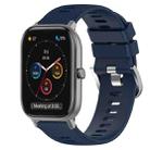 For Amazfit GTS 20mm Solid Color Soft Silicone Watch Band(Midnight Blue) - 1