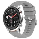 For Amazfit GTR 42mm 20mm Solid Color Soft Silicone Watch Band(Grey) - 1