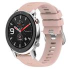 For Amazfit GTR 42mm 20mm Solid Color Soft Silicone Watch Band(Pink) - 1