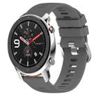 For Amazfit GTR 42mm 20mm Solid Color Soft Silicone Watch Band(Darkgrey) - 1
