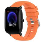 For Amazfit Pop Pro 20mm Solid Color Soft Silicone Watch Band(Orange) - 1