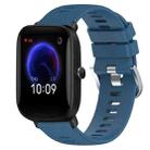 For Amazfit Pop 20mm Solid Color Soft Silicone Watch Band(Blue) - 1