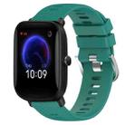 For Amazfit Pop 20mm Solid Color Soft Silicone Watch Band(Green) - 1