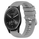 For Garmin Vivomove Sport 20mm Solid Color Soft Silicone Watch Band(Grey) - 1