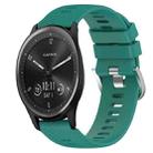For Garmin Vivomove Sport 20mm Solid Color Soft Silicone Watch Band(Green) - 1