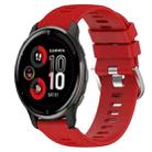 For Garmin Venu 2 Plus 20mm Solid Color Soft Silicone Watch Band(Red) - 1