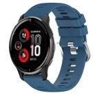 For Garmin Venu 2 Plus 20mm Solid Color Soft Silicone Watch Band(Blue) - 1