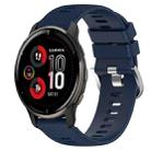 For Garmin Venu 2 Plus 20mm Solid Color Soft Silicone Watch Band(Midnight Blue) - 1