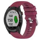 For Garmin Approach S40 20mm Solid Color Soft Silicone Watch Band(Wine Red) - 1