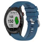 For Garmin Approach S40 20mm Solid Color Soft Silicone Watch Band(Blue) - 1