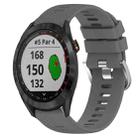 For Garmin Approach S40 20mm Solid Color Soft Silicone Watch Band(Dark Grey) - 1