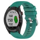 For Garmin Approach S40 20mm Solid Color Soft Silicone Watch Band(Green) - 1