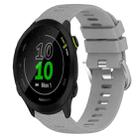 For Garmin Forerunner 55 20mm Solid Color Soft Silicone Watch Band(Grey) - 1