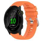 For Garmin Forerunner 55 20mm Solid Color Soft Silicone Watch Band(Orange) - 1