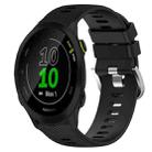 For Garmin Forerunner 55 20mm Solid Color Soft Silicone Watch Band(Black) - 1