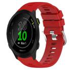 For Garmin Forerunner 55 20mm Solid Color Soft Silicone Watch Band(Red) - 1