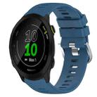 For Garmin Forerunner 55 20mm Solid Color Soft Silicone Watch Band(Blue) - 1