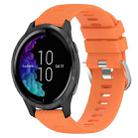 For Garmin Venu 20mm Solid Color Soft Silicone Watch Band(Orange) - 1