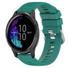 For Garmin Venu 20mm Solid Color Soft Silicone Watch Band(Green) - 1