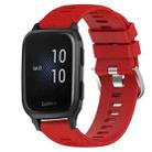 For Garmin Venu SQ 20mm Solid Color Soft Silicone Watch Band(Red) - 1