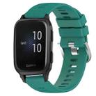 For Garmin Venu SQ 20mm Solid Color Soft Silicone Watch Band(Green) - 1