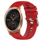 For Garminmove Luxe 20mm Solid Color Soft Silicone Watch Band(Red) - 1