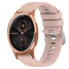 For Garminmove Luxe 20mm Solid Color Soft Silicone Watch Band(Pink) - 1