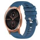 For Garminmove Luxe 20mm Solid Color Soft Silicone Watch Band(Blue) - 1