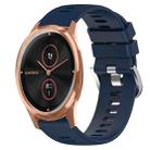 For Garminmove Luxe 20mm Solid Color Soft Silicone Watch Band(Midnight Blue) - 1