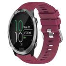 For Garmin Forerunner 645 Music 20mm Solid Color Soft Silicone Watch Band(Wine Red) - 1