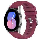 For Samsung Galaxy Watch 46mm 22mm Solid Color Soft Silicone Watch Band(Wine Red) - 1