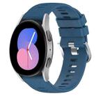 For Samsung Galaxy Watch 46mm 22mm Solid Color Soft Silicone Watch Band(Blue) - 1