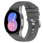 For Samsung Galaxy Watch 46mm 22mm Solid Color Soft Silicone Watch Band(Dark Grey) - 1