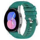 For Samsung Galaxy Watch 46mm 22mm Solid Color Soft Silicone Watch Band(Green) - 1