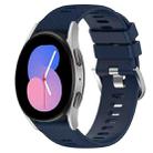 For Samsung Galaxy Watch 46mm 22mm Solid Color Soft Silicone Watch Band(Midnight Blue) - 1