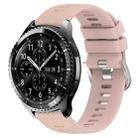 For Samsung Gear S3 Classic 22mm Solid Color Soft Silicone Watch Band(Pink) - 1