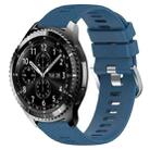 For Samsung Gear S3 Classic 22mm Solid Color Soft Silicone Watch Band(Blue) - 1