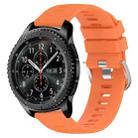 For Samsung Gear S3 Frontier 22mm Solid Color Soft Silicone Watch Band(Orange) - 1