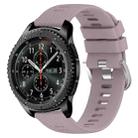 For Samsung Gear S3 Frontier 22mm Solid Color Soft Silicone Watch Band(Roland Purple) - 1