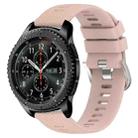 For Samsung Gear S3 Frontier 22mm Solid Color Soft Silicone Watch Band(Pink) - 1