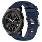 For Samsung Gear S3 Frontier 22mm Solid Color Soft Silicone Watch Band(Midnight Blue) - 1