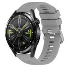 For Huawei Watch GT3 46mm 22mm Solid Color Soft Silicone Watch Band(Grey) - 1