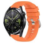 For Huawei Watch GT3 46mm 22mm Solid Color Soft Silicone Watch Band(Orange) - 1
