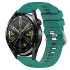 For Huawei Watch GT3 46mm 22mm Solid Color Soft Silicone Watch Band(Green) - 1