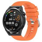 For Huawei Watch GT Runner 22mm Solid Color Soft Silicone Watch Band(Orange) - 1