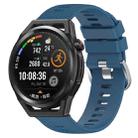 For Huawei Watch GT Runner 22mm Solid Color Soft Silicone Watch Band(Blue) - 1