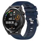 For Huawei Watch GT Runner 22mm Solid Color Soft Silicone Watch Band(Midnight Blue) - 1